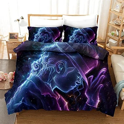 Image of MIUNNG Michael Jackson Bedding Sets Duvet Covers Set With Zipper 3D Digital Print Microfibre + 2 Pillowcases (MJ6,Single)