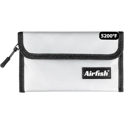 Image of Fireproof Money Bag, 5 x 8 inches Wallet, Waterproof Cash Bag with Zipper, Small for Valuables