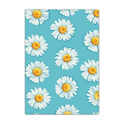 Image of Passport Holder Cover, PU Leather Travel Wallet Case Organiser for Passport, Business Cards, Credit Boarding Passes (Daisy)