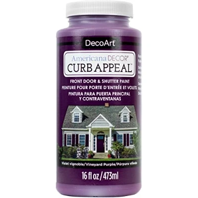 Image of DecoArt Americana Curb Appeal Paint, Vineyard Purple, 15.74 x 6.98 cm