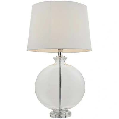 Image of Gideon Table Lamp Clear Glass, Nickel Plate Shade
