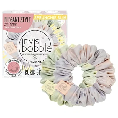 Image of invisibobble Sprunchie Slim Rúrik Gíslason Twist It Up I 2 x Fabric Hair Bobbles Pastel for Men and Women Scrunchie Designed in the Heart of Munich