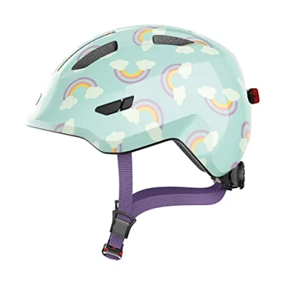 Image of ABUS Smiley children&#039;s helmet 3.0 LED bicycle for small children with a low fit child friendly designs space pigtail unisex