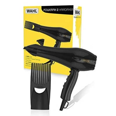 Image of Wahl PowerPik 2 1500W Turbo Hair Dryer with Afro Comb Pik Attachment for Caribbean