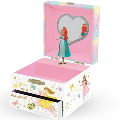 Image of Musical Princess Jewellery Box for Girls Childrens Music Box, Gifts Girls, Toys, 10.8 x 12.1 8.9 cm