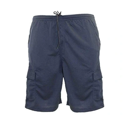 Image of KAM Big &amp; Tall Navy Cargo Lounge Shorts Men&#039;s
