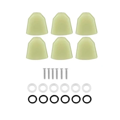 Image of Guitar Tuning Peg Button, 6 Pcs/Set Acrylic Pegs Buttons Machine Heads for Guitar(Green)