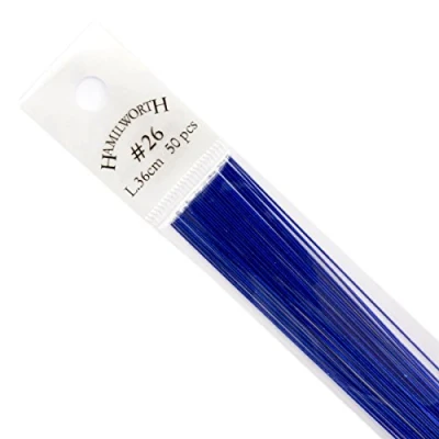Image of Hamilworth Florist and Sugarcraft Wire Metallic Blue 26 gauge