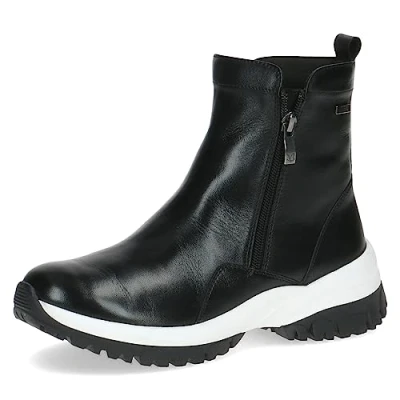 Image of Caprice Women&#039;s 9 26204 41 Flat lace up Ankle Boots, Black (Black Nappa), 7.5 UK