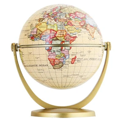 Image of Exerz 10cm Antique Globe Mini Vintage Colour Modern Map (Diameter: 10cm)