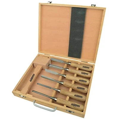 Image of Brüder Mannesmann Werkzeuge M66107 7 Piece Carving Tool Set