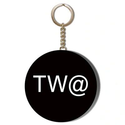 Image of Gift Insanity TW@ (TWAT) BLACK BACKGROUND 45mm CHAIN KEYRING