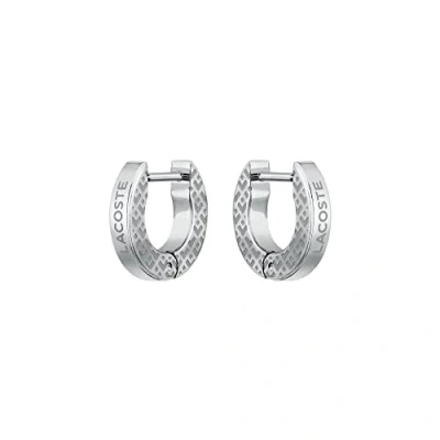 Image of Lacoste Men&#039;s L&#039;ESSENTIEL Collection Hinge Earrings Embellished with petit piqué pattern 2040125