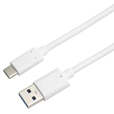 Image of PremiumCord USB C to 3.0 connection cable 3 m, SuperSpeed.​Data up 10 Gbit/S, A, 3.1 generation 2 type plug, colour: white, length 1 m