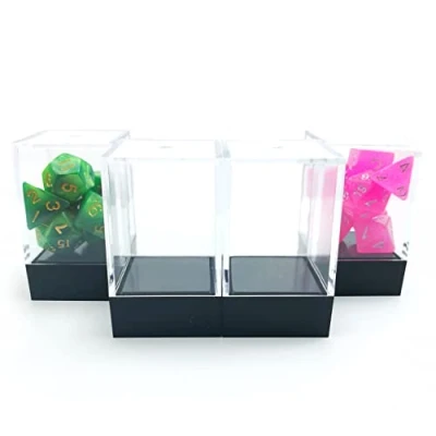 Image of Classic Brick Box for RPG Dice, Clear Plastic Dice Box,Brick Case, Transparent Box, Packaging, 5pcs per set