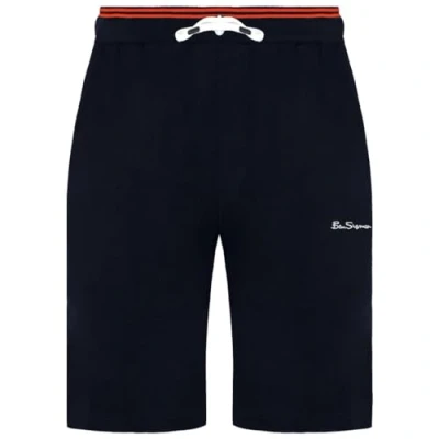 Image of Ben Sherman Script Embroidered Mens Sweat Shorts 0065223 Navy
