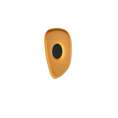 Image of LOOM DESIGN LED wall light Cozy, yellow, felt, 40 x 31 cm