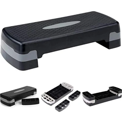 Image of TNP Accessories Adjustable Aerobic Step Exercise Stepper Cardio Yoga Workout Fitness Gym Machine Platform