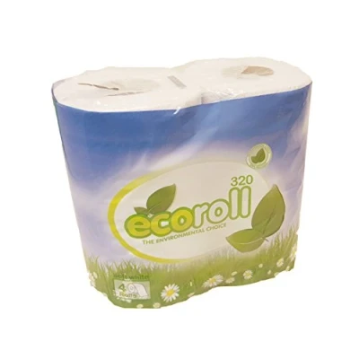 Image of ECOROLL Quick Dissolve Pack of 4 Toilet Rolls