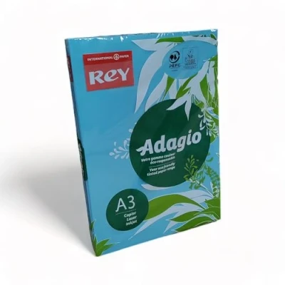Image of Rey Adagio A3 160gsm (250 Sheets) DEEP Blue Paper for Laser, Copiers and Inkjet Printers 1 Ream