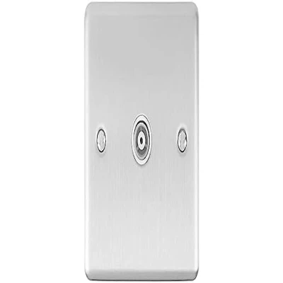Image of Enhance Decorative TV Satin Stainless Finish With White Trim