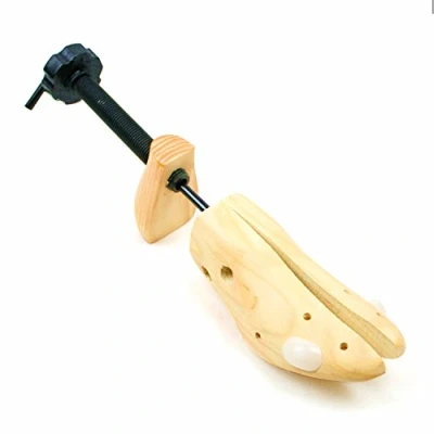Image of logei® 2 x Adjustable Wooden Shoe Tree Stretchers Shaper (Size 43 46)