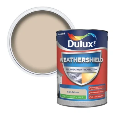 Image of Dulux Weathershield Smooth Masonry Paint Sandstone 5L