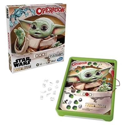 Image of Hasbro Operation Game: Star Wars The Mandalorian Edition Board Game for Kids Ages 6 and Up, Child who Fans Call Baby Yoda is Causing Mischief