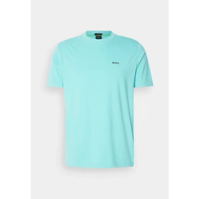 Image of BOSS Mens Tee Stretch Cotton T Shirt with Contrast Logo