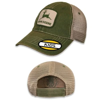 Image of John Deere 53080608Iv Youth Baseball Cap Hat Ivory, One Size