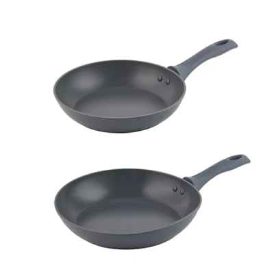 Image of Salter COMBO 8845A Marino 2 Piece Frying Pan Set 24&amp;28cm Non Stick Induction Pans, Forged Aluminium Skillet Cook Using Little/No Oil, Pancake/Omelette/Egg