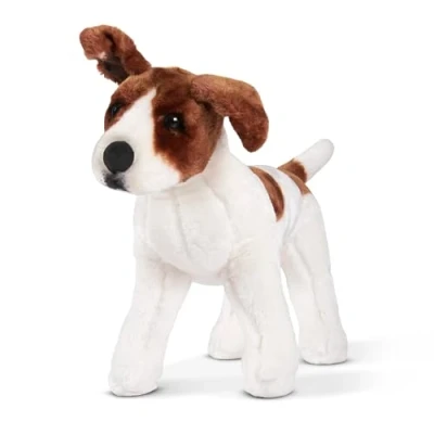 Image of Melissa and Doug Lifelike Stuffed Animal Dog, Brown White, 30 cm