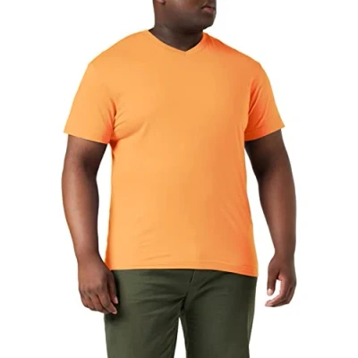 Image of Stedman Apparel Men&#039;s Classic T V neck/ST2300 Shirt, Orange, Small