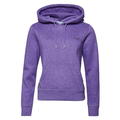 Image of Superdry Women&#039;s Hoodie Sweatshirt, Bright Purple Marl, UK 6