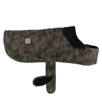 Image of Carhartt Men&#039;s Firm Duck Insulated Dog Camo Chore Coat, Tarmac/Duck Camo, L