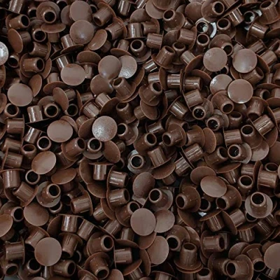 Image of M8 Plastic Hole Plugs (Pack of 25, Brown) Made in Germany