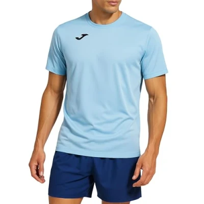 Image of Joma Sport&#039;s Combined Short Sleeved t Shirt, Celeste, 6XS 3XL