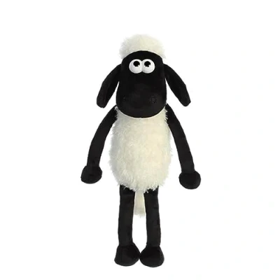 Image of Shaun the Sheep 61173 8 inch Plush Cuddly Toy, Black and White, 8in, Suitable for Adults Kids