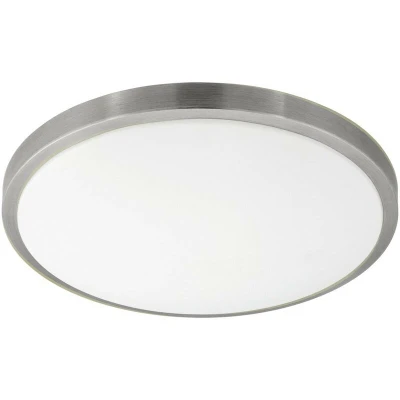 Image of Eglo Lighting Competa Led Round Flush Ceiling Light Satin Nickel White EG96034