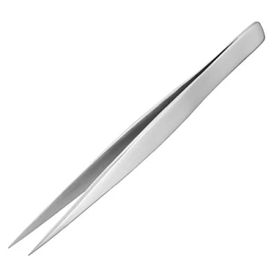 Image of fine tip Stainless Steel Tweezers (Straight Ends), 150mm Long. ENGINEER pt 02
