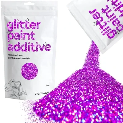 Image of Glitter Paint for Walls Purple Holographic Additive Emulsion Latex Acrylic Sparkles Fine Interior Painting 100g / 3.5oz
