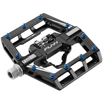 Image of Funn Mamba MTB Clipless Pedals, Single Sided Clip Mountain Bike Compatible with SPD Cleats, 9/16 Inch CrMo Axle Bicycle Pedals for MTB/BMX/Gravel Cycling (Black)