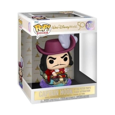 Image of Funko Pop! Ride: WDW50 Captain Hook on Peter Pan Flight Disney World 50th Anniversary Collectable Vinyl Figure Gift Idea Official Merchandise Toys for Kids &amp; Adults Movies Fans