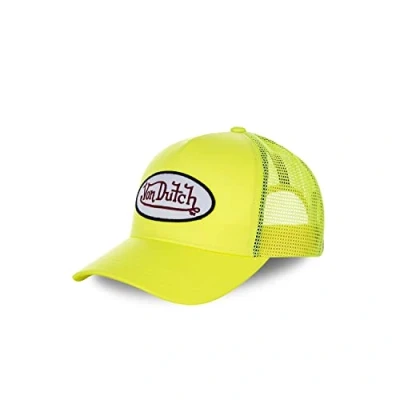 Image of Von Dutch Men Caps/Trucker Cap Trucker Yellow Adjustable
