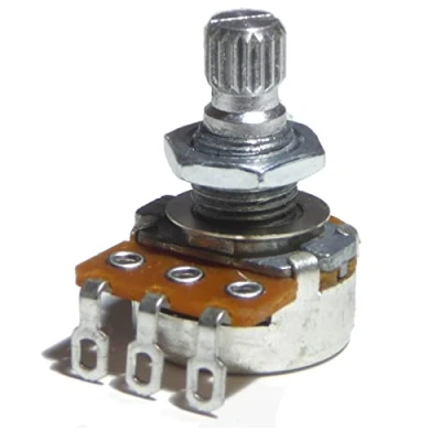 Image of B250K linear guitar potentiometer 16mm diameter 15mm shaft tone volume