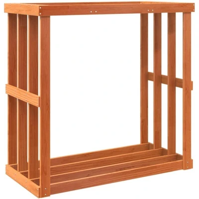 Image of vidaXL Outdoor Log Holder Wax Brown 109x52x106 cm Solid Wood Pine