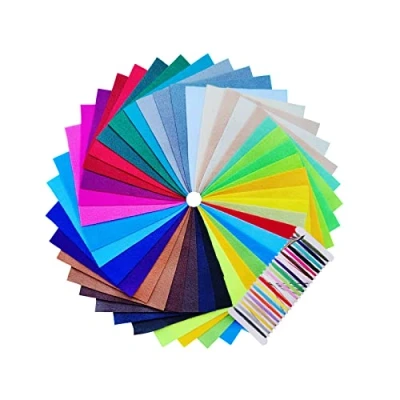 Image of Colour Felt Sheets, Stiff Fabric, 20X30CM Craft Felt, 40 Colours Square for and Sewing Projects