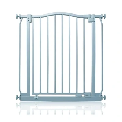 Image of Safetots Curved Top Safety Gate, 71cm 80cm, Matt Grey, Pressure Fit Stair Baby Gate for Doors Hallways and Spaces, Barrier, Easy Installation
