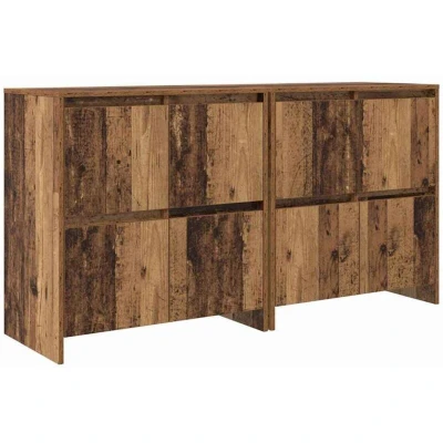 Image of Sideboard 2 pcs Old wood 70 x 41 75 cm Engineered Vidaxl