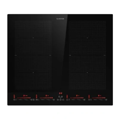 Image of Klarstein Ceramic Hob Cooktops, 4 Zone Electric Cooker Hob, Energy Efficient Induction Cooktop w/Combinable Zones, 7200W Table Top Touch Control, Slide Design, Hobs